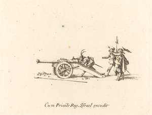 Topun Yüklenmesi, 16341635. by Jacques Callot