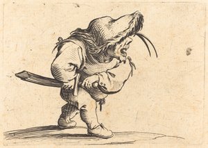 Adam Kılıcını Çekmeye Hazırlanıyor by Jacques Callot