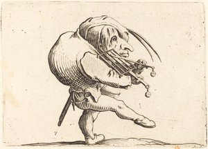 Adam bir ızgara kazıma by Jacques Callot