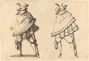 Mantosuna sarılı adam by Jacques Callot