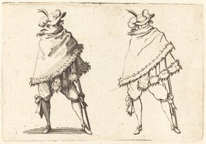 Mantosuna sarılı adam by Jacques Callot