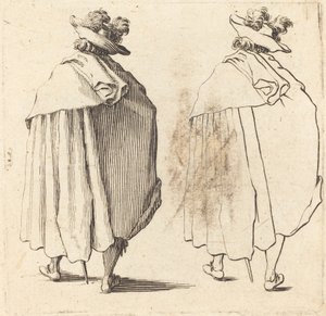 Pelerinli Adam, Arkadan Göründü by Jacques Callot