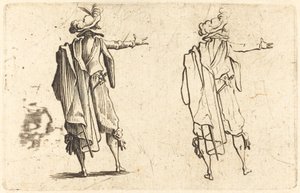 Sağ Kolunu Uzatmış Arkadan Görülen Adam by Jacques Callot
