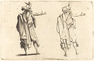 Sağ Kolunu Uzatmış Arkadan Görülen Adam by Jacques Callot