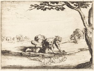 Suya Bakarken Nergis by Jacques Callot
