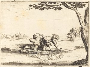 Suya Bakarken Nergis by Jacques Callot