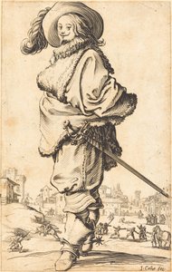 Kürk Plastron ile Asil Adam by Jacques Callot