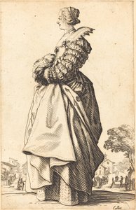Profildeki Asil Kadın Elleri Manşetli by Jacques Callot