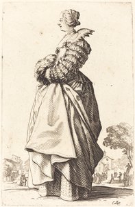 Profildeki Asil Kadın Elleri Manşetli by Jacques Callot
