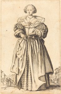 Fanlı Asil Kadın by Jacques Callot