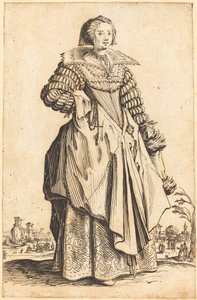 Büyük Yakalı Asil Kadın by Jacques Callot