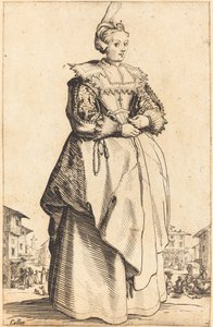 Küçük Şapkalı Asil Kadın by Jacques Callot
