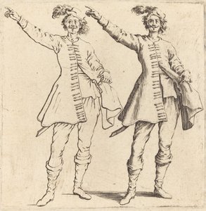 Memur, Kol Uzatılmış, Önden Görünüm by Jacques Callot