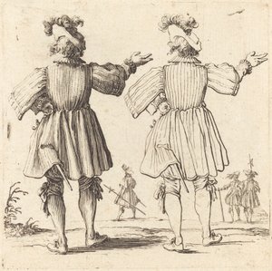 Arkadan Görülen Tüylü Memur, 1617 ve 1621. by Jacques Callot