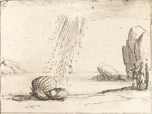 İnci ile İstiridye. by Jacques Callot