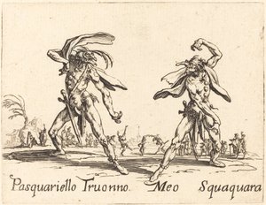 Pasquariello Truonno ve Meo Squaquara by Jacques Callot