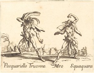 Pasquariello Truonno ve Meo Squaquara, c. 1622. by Jacques Callot