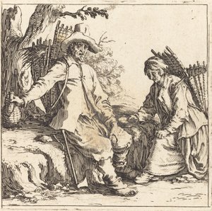Köylü Çift Dinleniyor by Jacques Callot