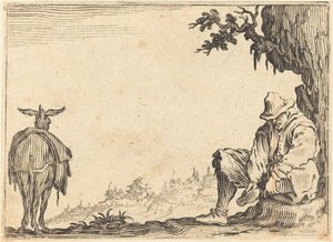 Ayakkabısını Çıkaran Köylü by Jacques Callot