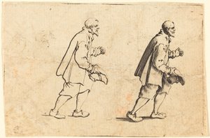 Elinde Şapkalı Köylü by Jacques Callot