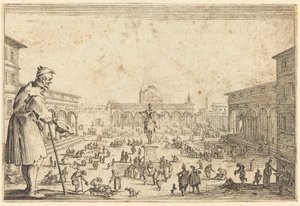 Piazza SS. Annunziata, Floransa by Jacques Callot