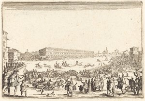 Piazza Santa Croce, Floransa, c. 1622. by Jacques Callot