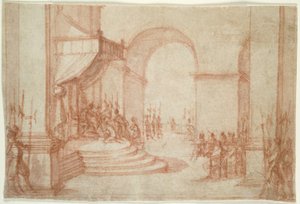 Pilatus Ellerini Yıkamak by Jacques Callot