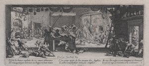 "Savaşın Sefaletleri"nden Bir Çiftliğin Yağmalanması by Jacques Callot