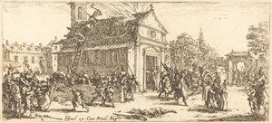 Bir Manastırı Yağmalamak by Jacques Callot