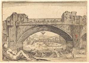 Ponte Vecchio, Floransa by Jacques Callot