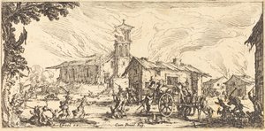 Köyü Yıkıp Yakmak, c. 1633. by Jacques Callot