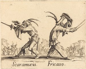 Scaramucia ve Fricasso by Jacques Callot