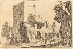 Çoban ve Harabeler by Jacques Callot