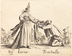 işaretler Lucia ve Trastullo by Jacques Callot