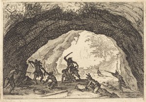 Soygunculara Saldıran Askerler, c. 1617. by Jacques Callot