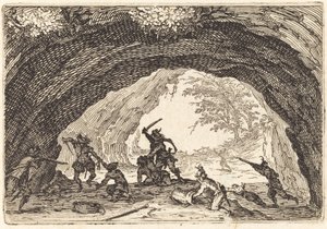 Soygunculara Saldıran Askerler, c. 1622. by Jacques Callot