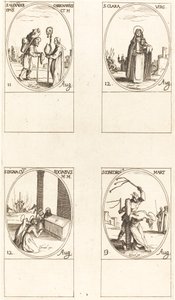 Aziz Alexander Carbonarius; Aziz Clare; Aziz Digna ve Yoldaşları; Aziz Concordia by Jacques Callot