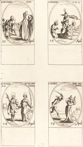 Aziz Anastasius, Aziz Theodora, Sts. Vitalis ve Valeria, Aziz Peter Şehit. by Jacques Callot