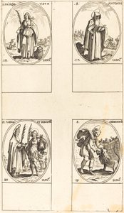 Aziz Anthony; Aziz Priska; Aziz Germanicus; St. Fabian ve Sebastian by Jacques Callot