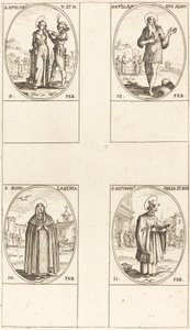 Aziz Apollonia; Aziz Guillaume; Aziz Scholastica; Aziz Satürnin by Jacques Callot