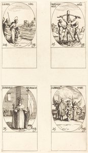 Aziz Aurea; Aziz Bartholomeos; Aziz Louis; Aziz Genesius by Jacques Callot