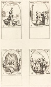 Aziz Bibiana; Aziz Birinus; Aziz Barbara; Aziz Sabbas by Jacques Callot