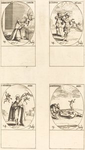 Aziz Bonaventura; Aziz Justus; Aziz Henry, İmparator; Aziz Antiochus by Jacques Callot