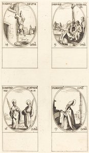 St. Kalikstus; St. kirpiler; St. Martinian ve Saturian; St. Floransalı by Jacques Callot