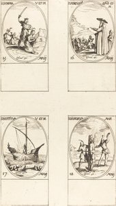 Aziz dympna; Aziz Peregrinus Aziz geri yüklendi Aziz Dioscorus by Jacques Callot