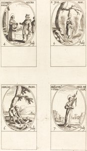 Portekiz Aziz Elizabeth; Aziz Zoe; Aziz İşaya, Peygamber; Aziz Edelburge by Jacques Callot