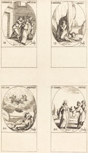 Aziz Frederick; Aziz Arsenius, Hermit; Aziz İlyas, Peygamber; Aziz Joseph Adil by Jacques Callot