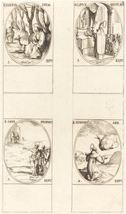 Aziz Giles; Aziz Lupus; Aziz Anne; Aziz Nonnosus by Jacques Callot