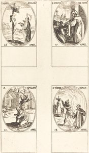 St. Maria Doloru; St. Stephen, Abbot; St. Apollonius; St. Timon by Jacques Callot