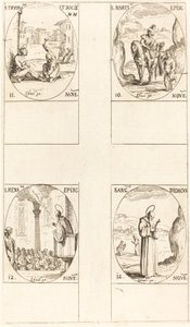 Aziz Martin; Aziz Tryphon ve Sahabeler; Aziz Renatus; Aziz Didaküs by Jacques Callot
